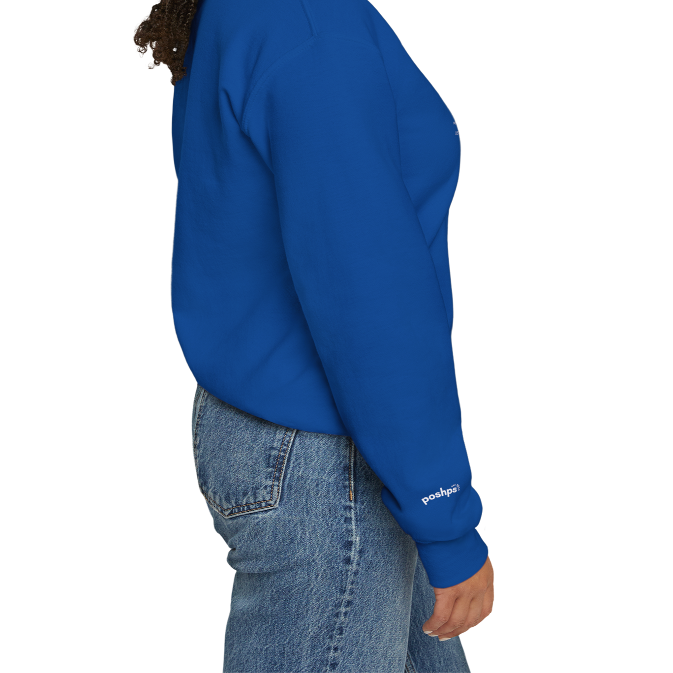 let's go for a walk royal blue crewneck - Posh Pet Services