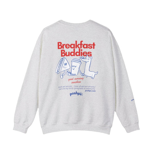 breakfast buddies ash crewneck - Posh Pet Services