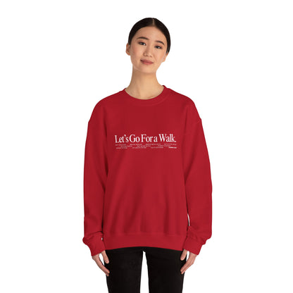 Let's Go For a Walk Cherry Red Crewneck